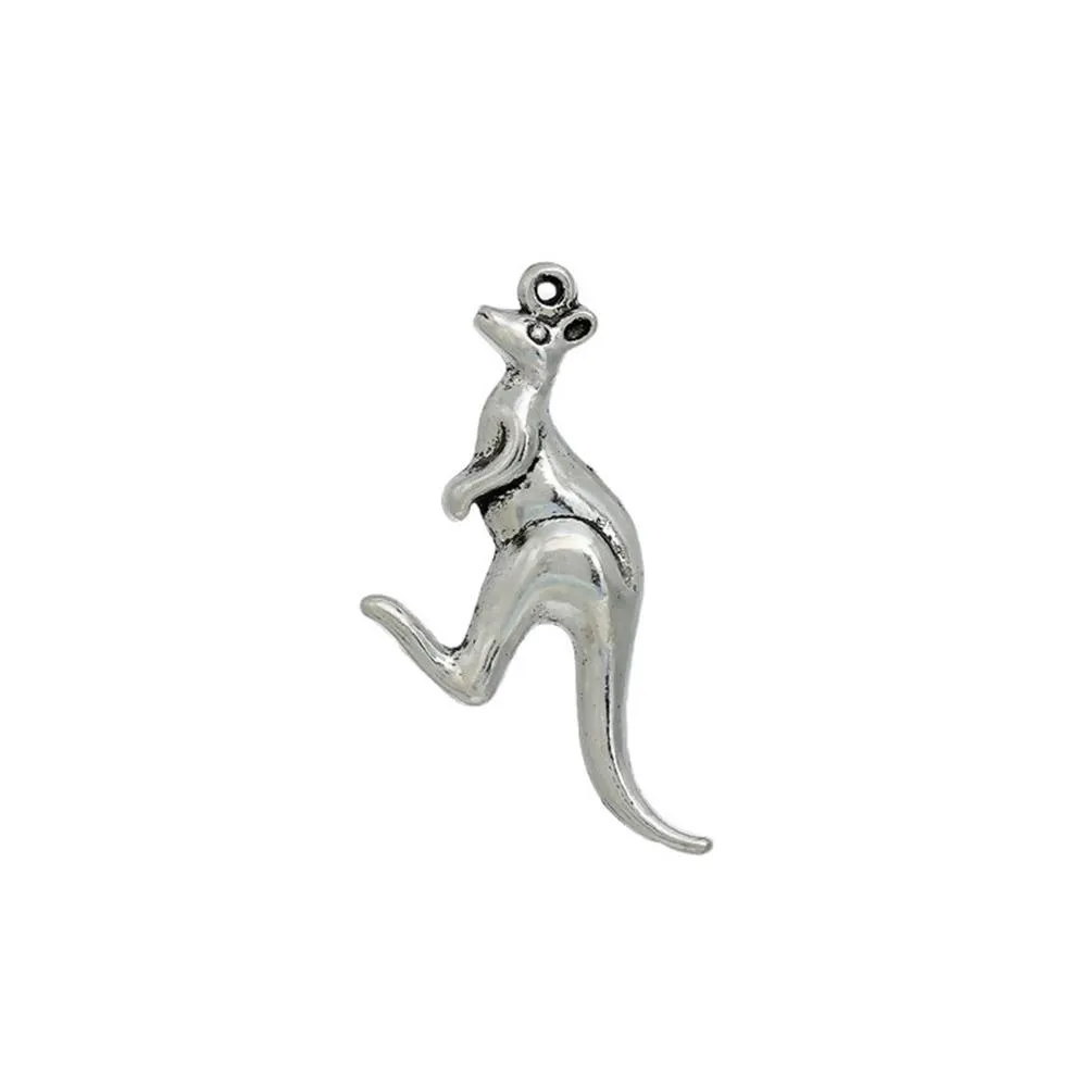 10 Pcs Tibetan Silver KANGAROO 42mm x 31mm Charms Pendants, Lead & Nickel Free Metal Charms Pendants Beads