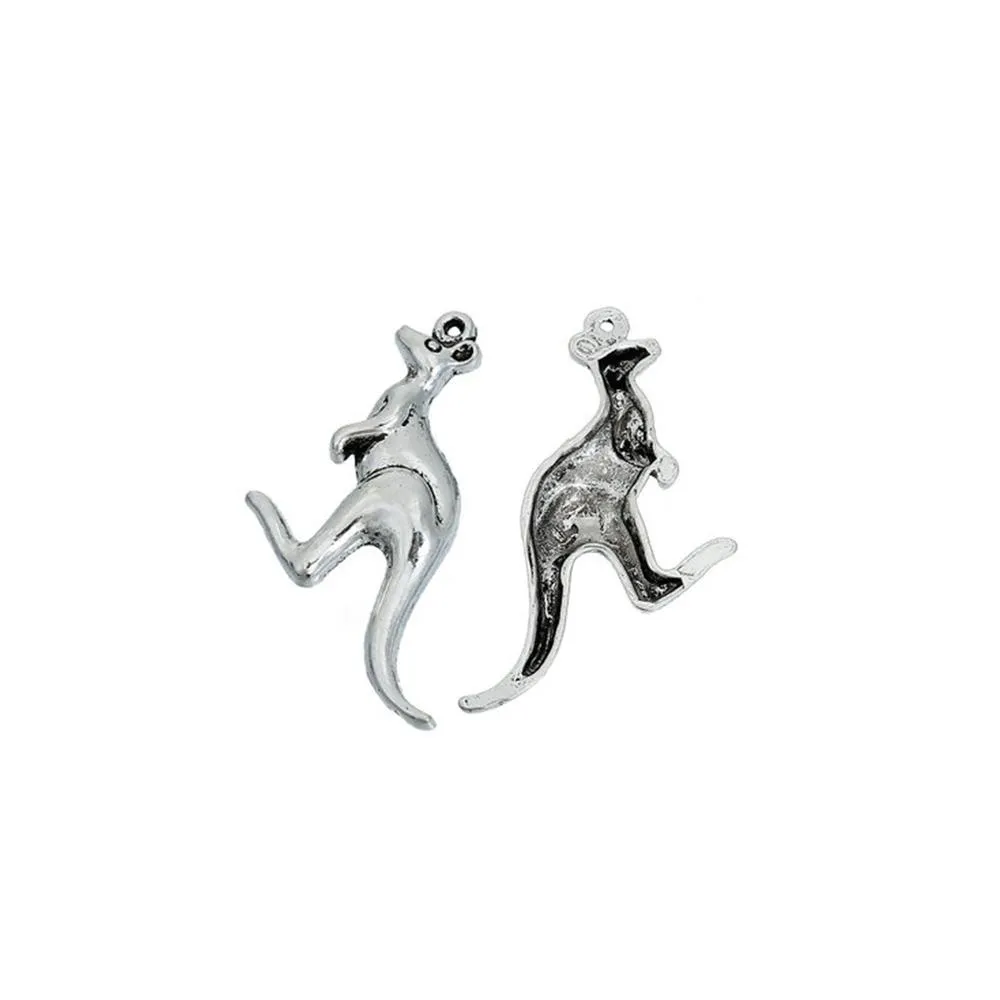 10 Pcs Tibetan Silver KANGAROO 42mm x 31mm Charms Pendants, Lead & Nickel Free Metal Charms Pendants Beads