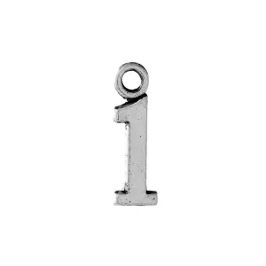 10 Pcs Tibetan Silver NUMBER ONE 15mm x 5mm Charms Pendants, Lead & Nickel Free Metal Charms Pendants Beads