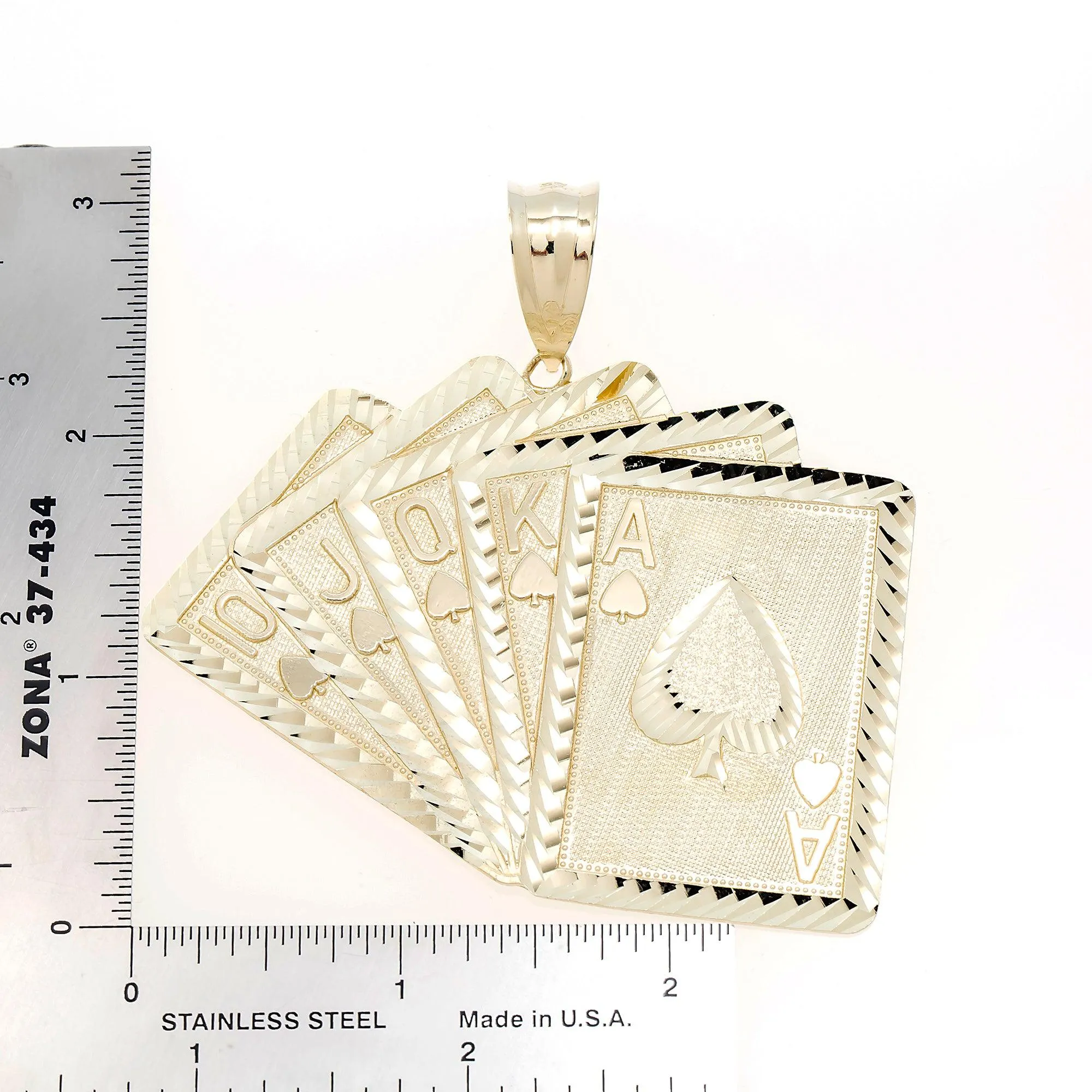 10K GOLD PLAYING CARDS PENDANT 19.1G