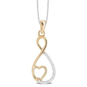 10K White Gold 1/20 Ct.Tw.Diamond  Heart Pendant