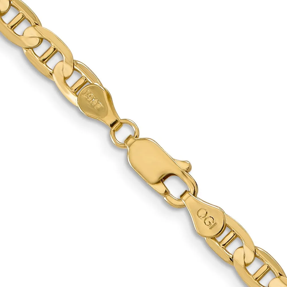 14KT Yellow Gold 24-inch 4.5MM Anchor Link Chain