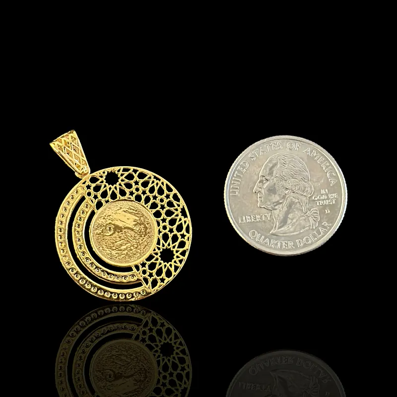 21K Solid Gold Ottoman Pendant