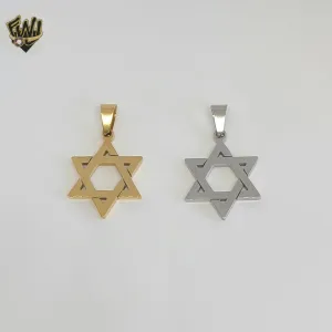 (4-2315) Stainless Steel - Star of David Pendants.