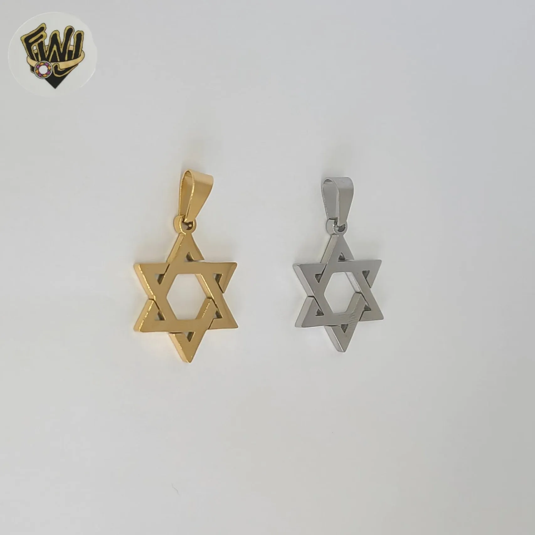 (4-2315) Stainless Steel - Star of David Pendants.