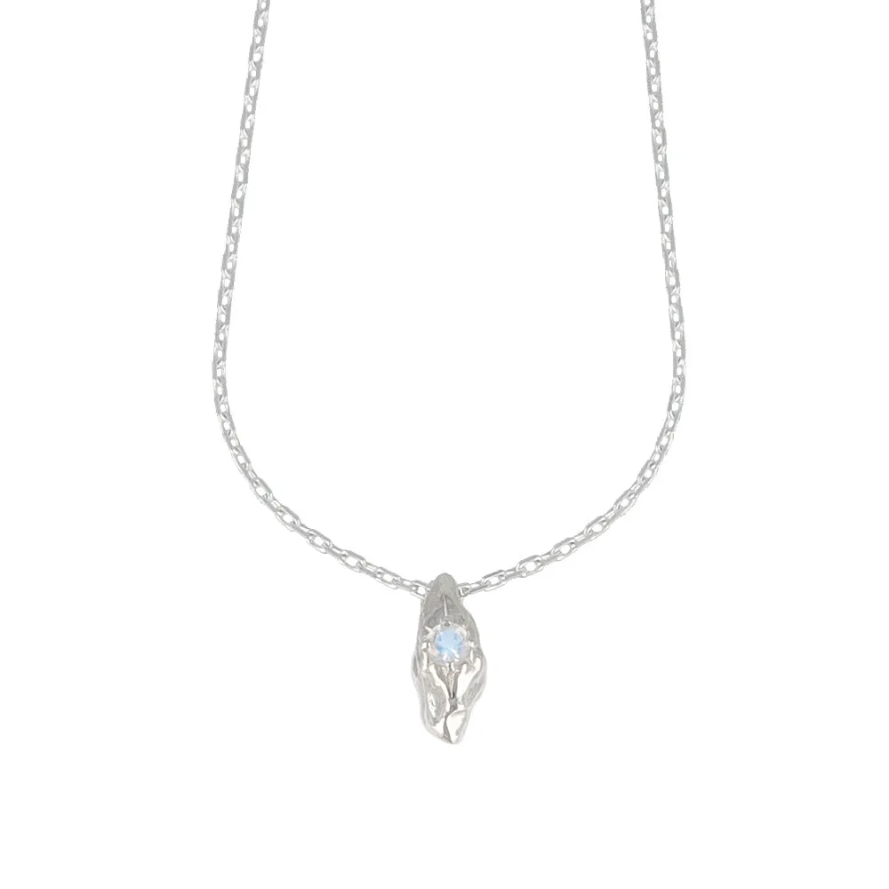 925 Silver Royal Blue Moonstone Short Necklace