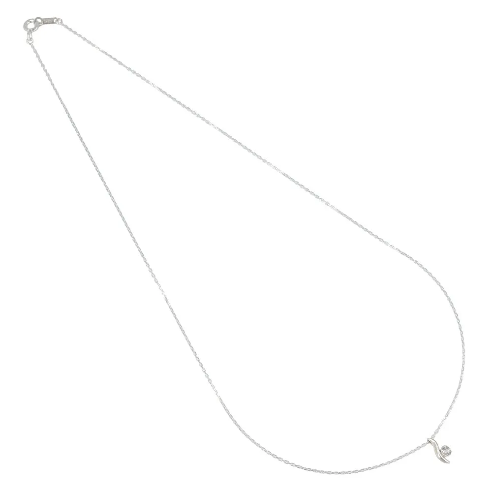 925 Silver White Topaz Short Necklace