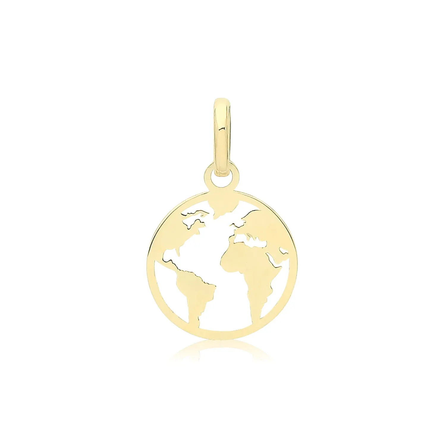 9CT GOLD CUT OUT WORLD PENDANT