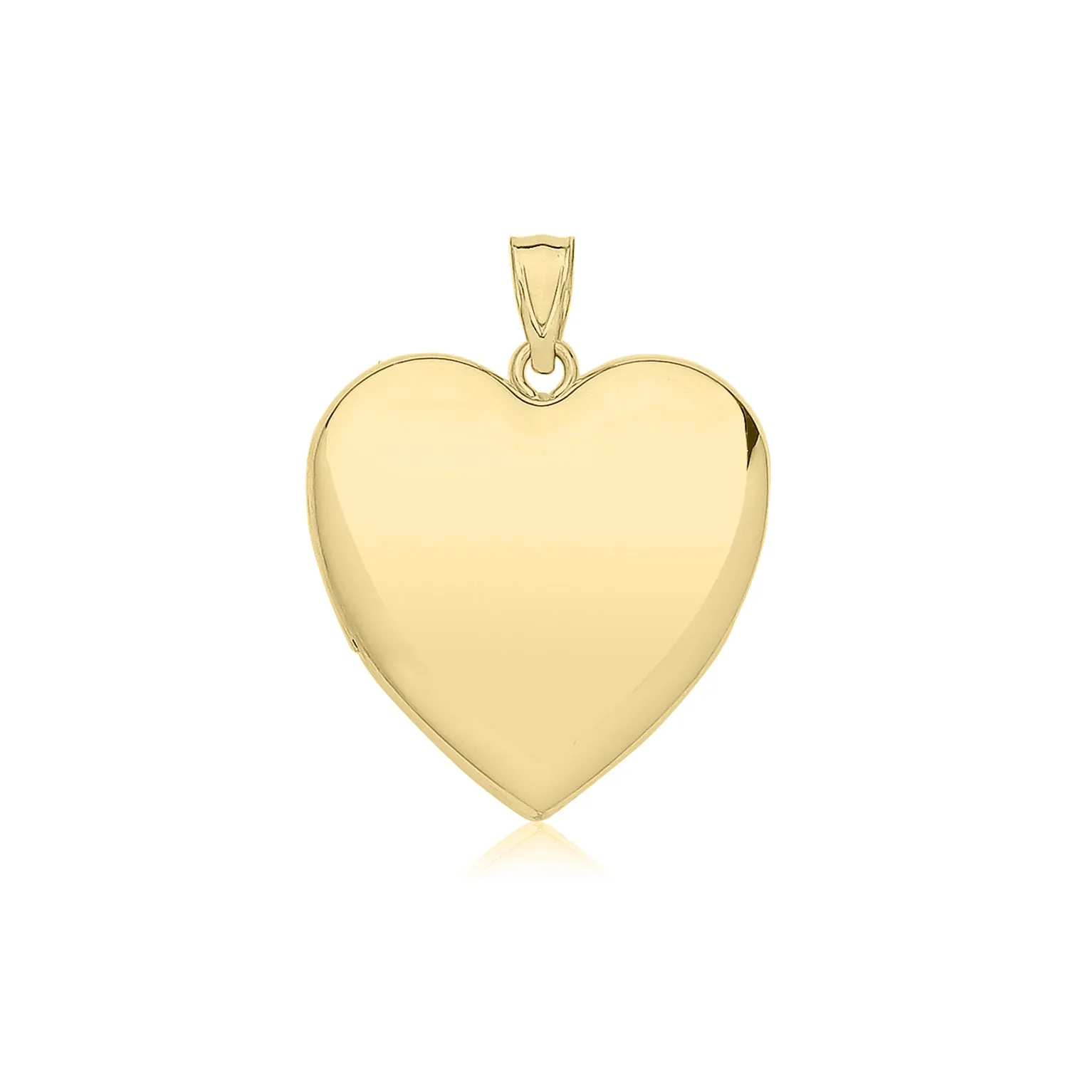 9CT YEL GOLD PLAIN HEART LOCKET