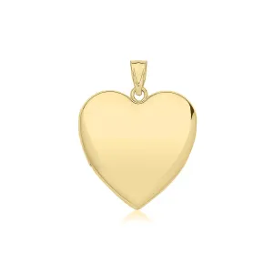 9CT YEL GOLD PLAIN HEART LOCKET