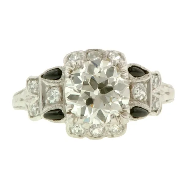 Art Deco Engagement Ring, Old Euro 1.41ct