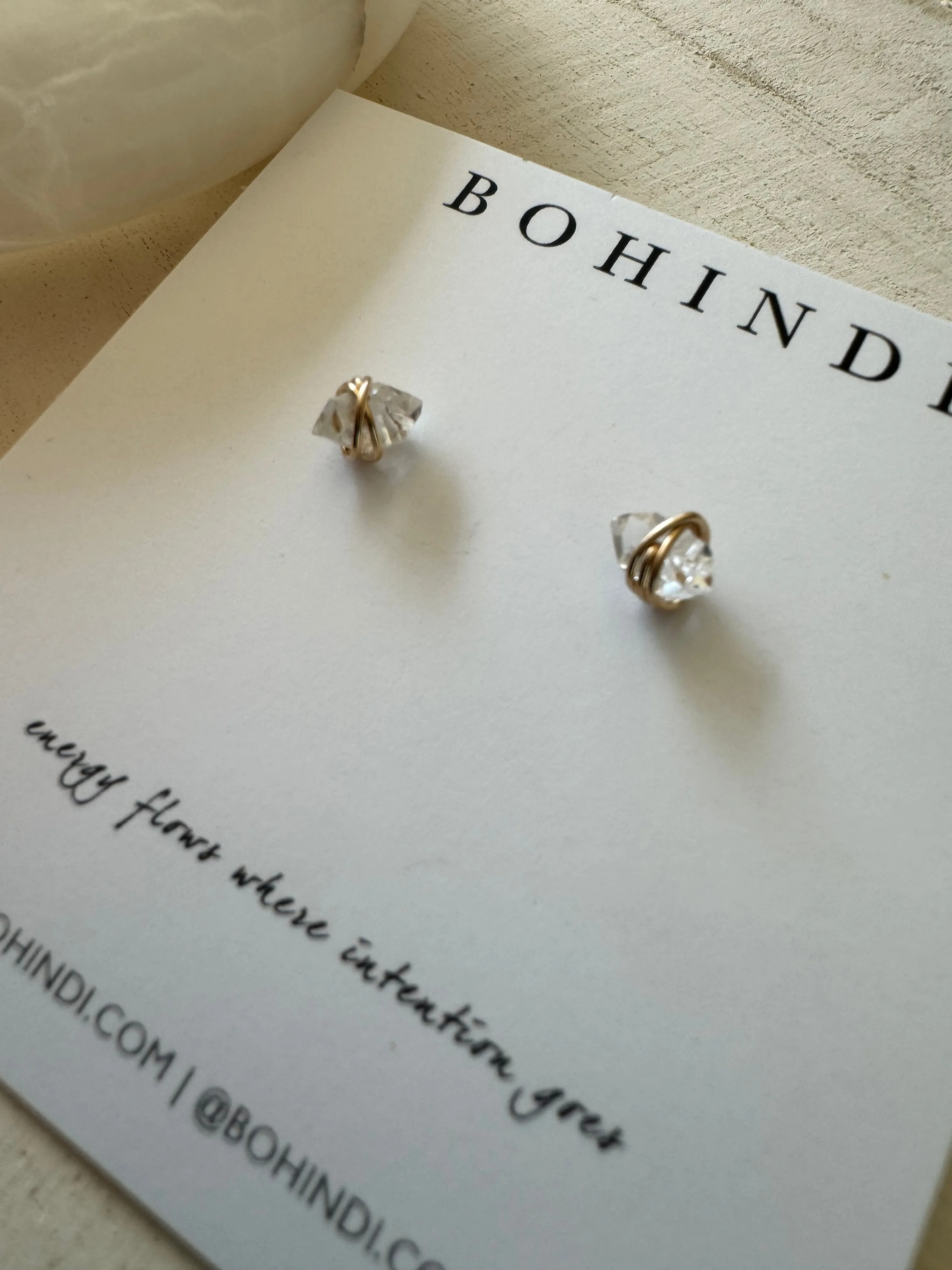 Attune Herkimer Diamond Studs