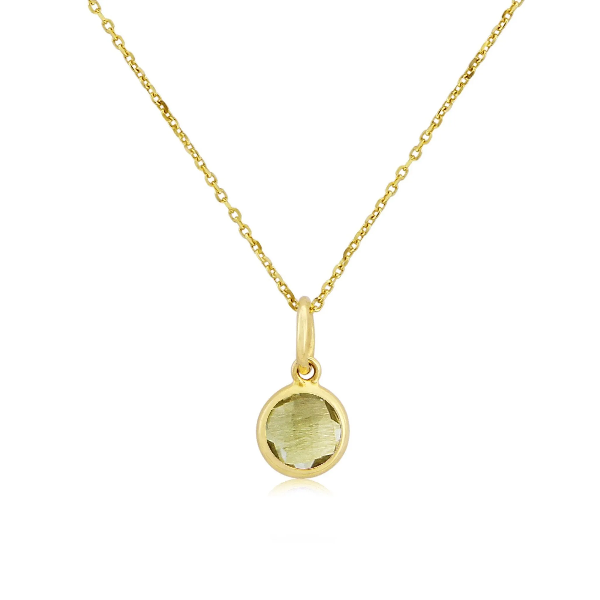 Bali 9ct Gold & Green Amethyst August Birthstone Pendant