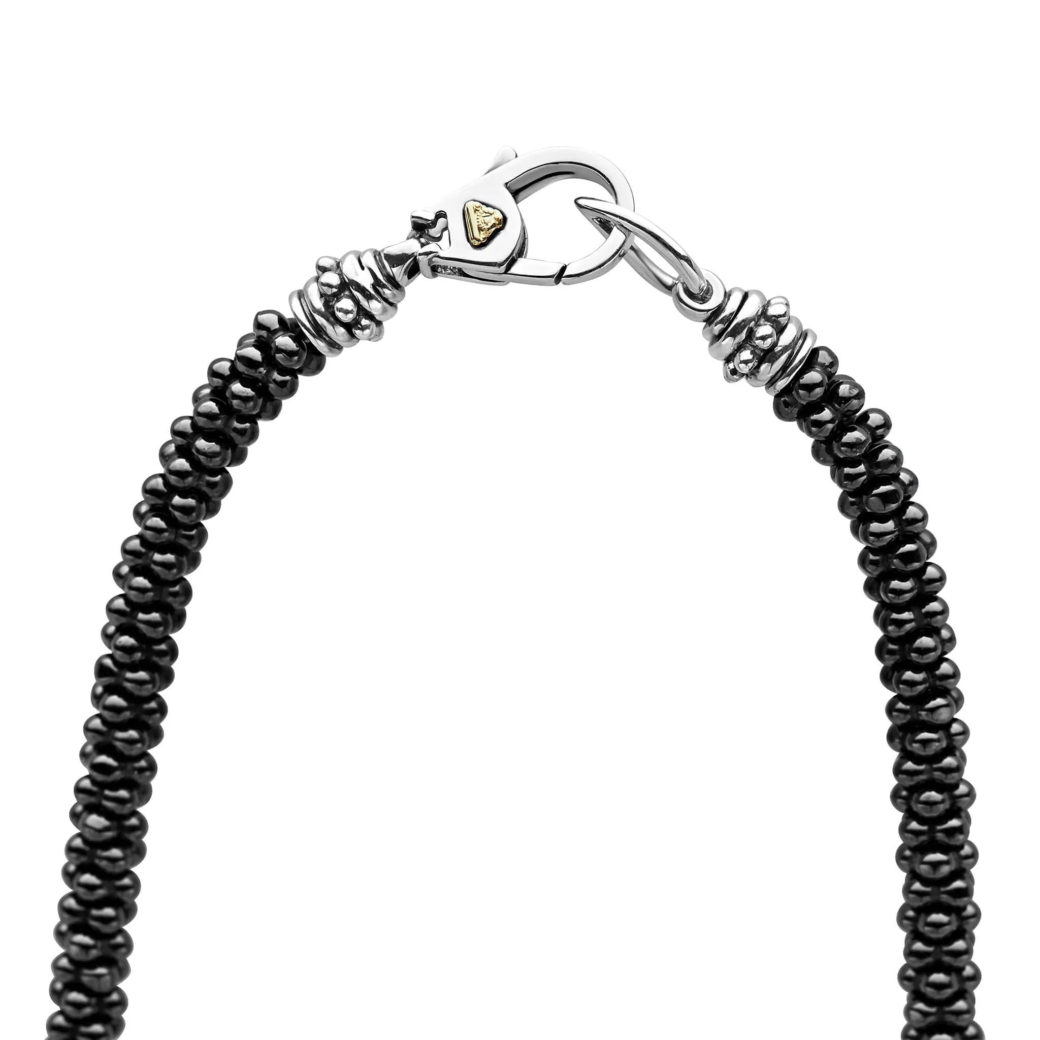 Black Caviar 5mm Ceramic Beaded Necklace