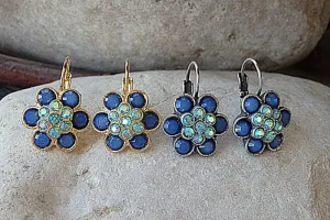 Blue Flower Earrings