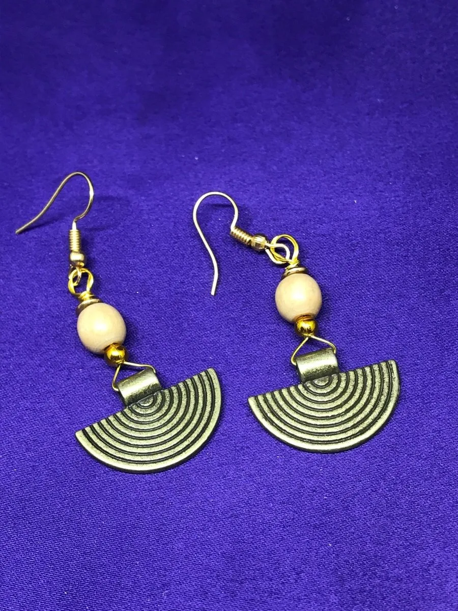 Boho Earrings with Brass