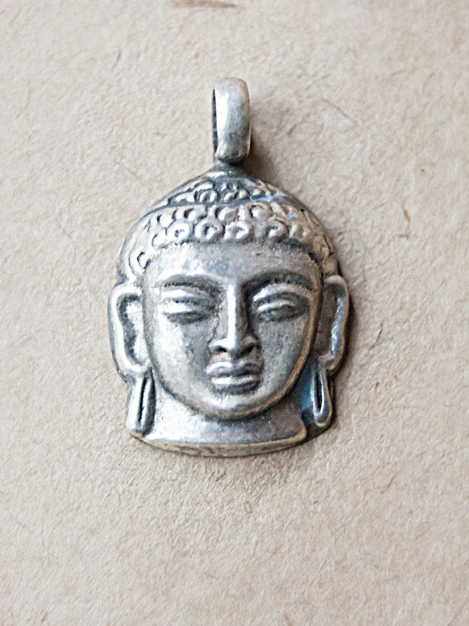 Buddha Head Silver Pendant