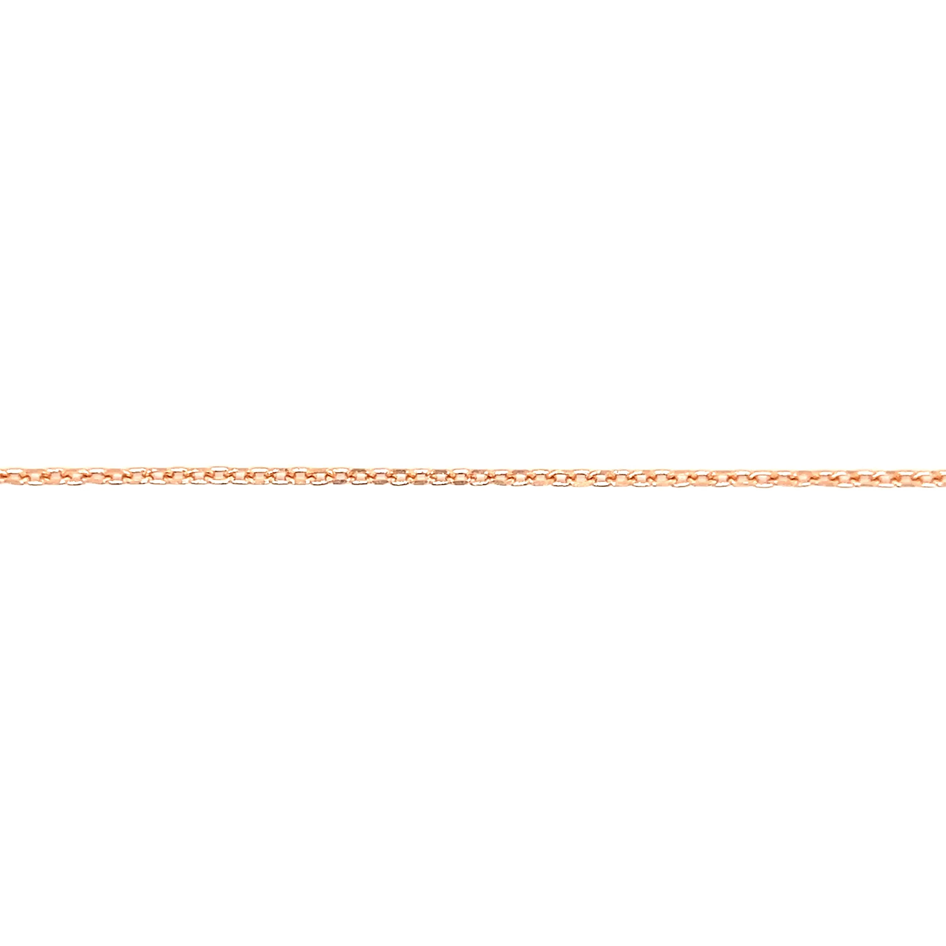 Cable Chain 1.4mm with 16in of Length in 14K Rose Gold