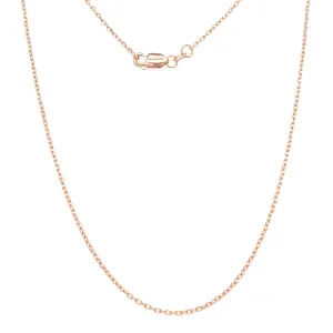 Cable Chain 1.4mm with 16in of Length in 14K Rose Gold