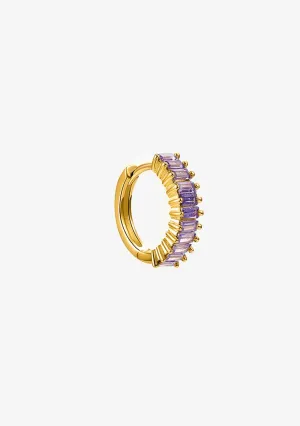 Capri Amethyst Hoop Piercing Gold