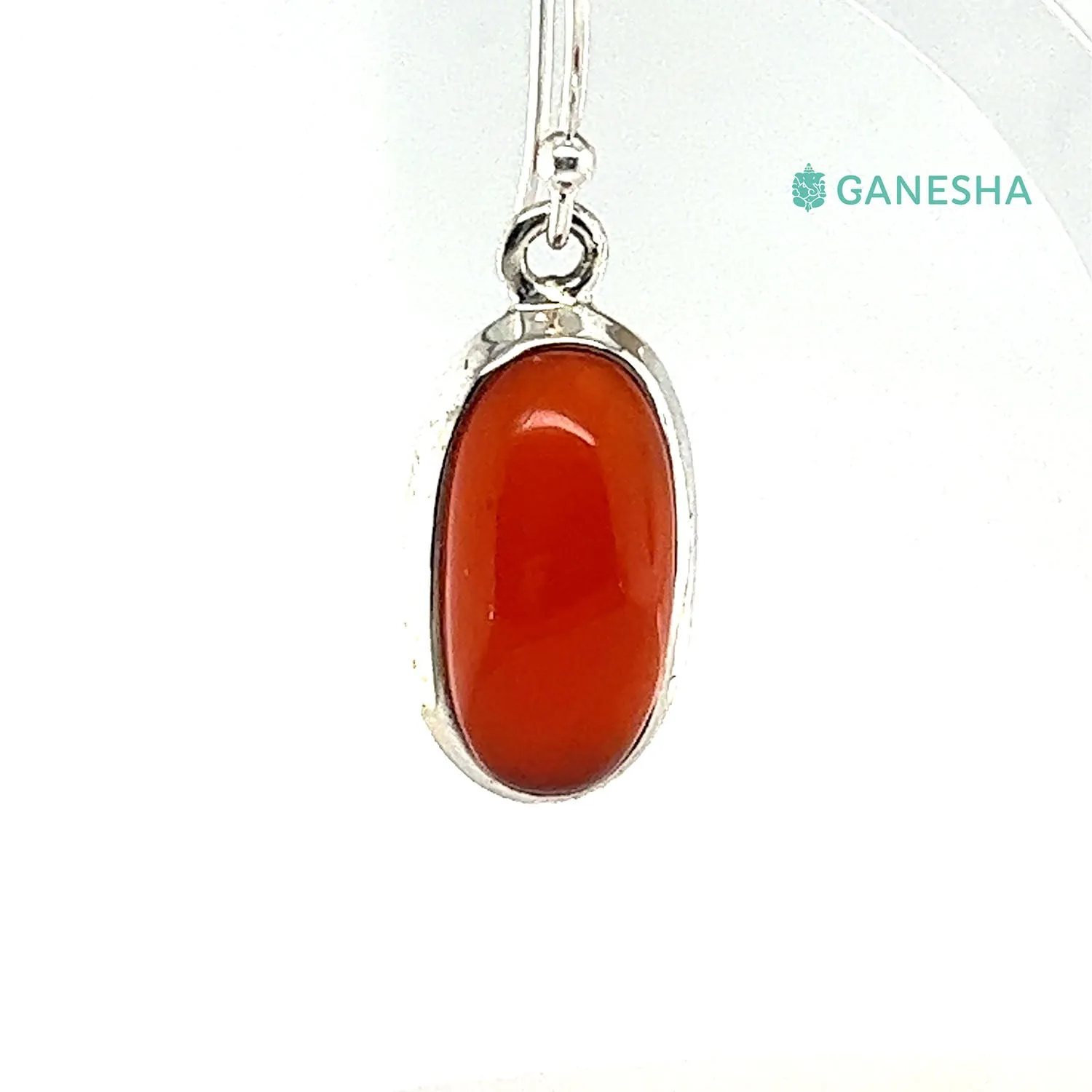 Carnelian Earrings - Sterling Silver (925)