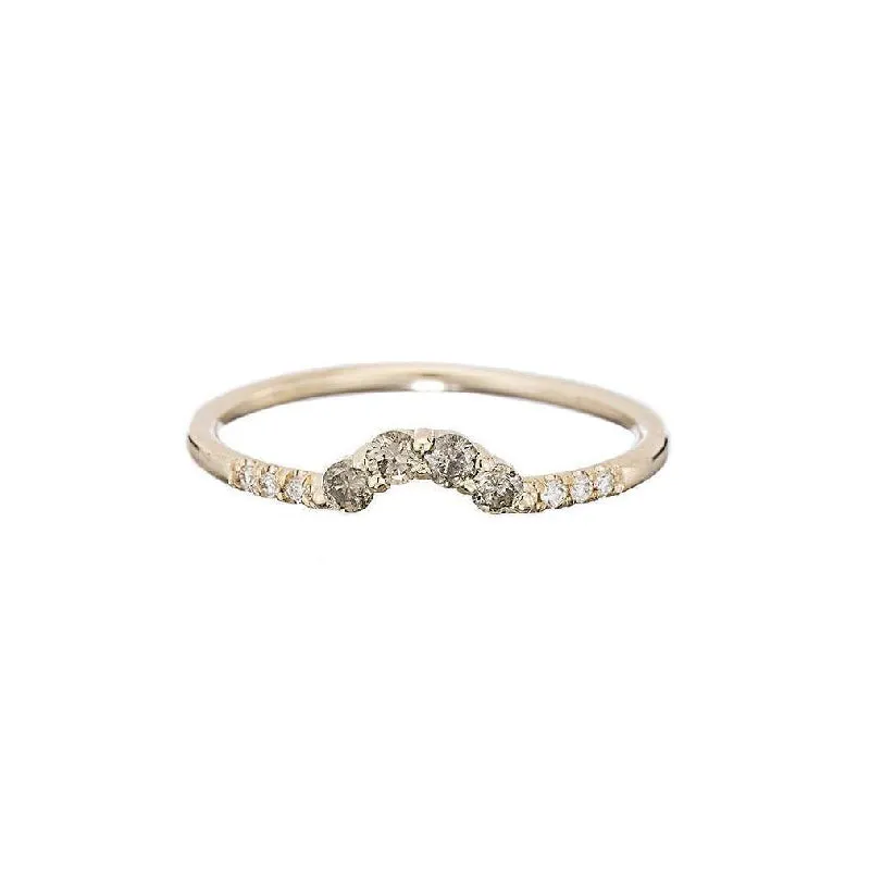 Champagne Diamond Arch Ring