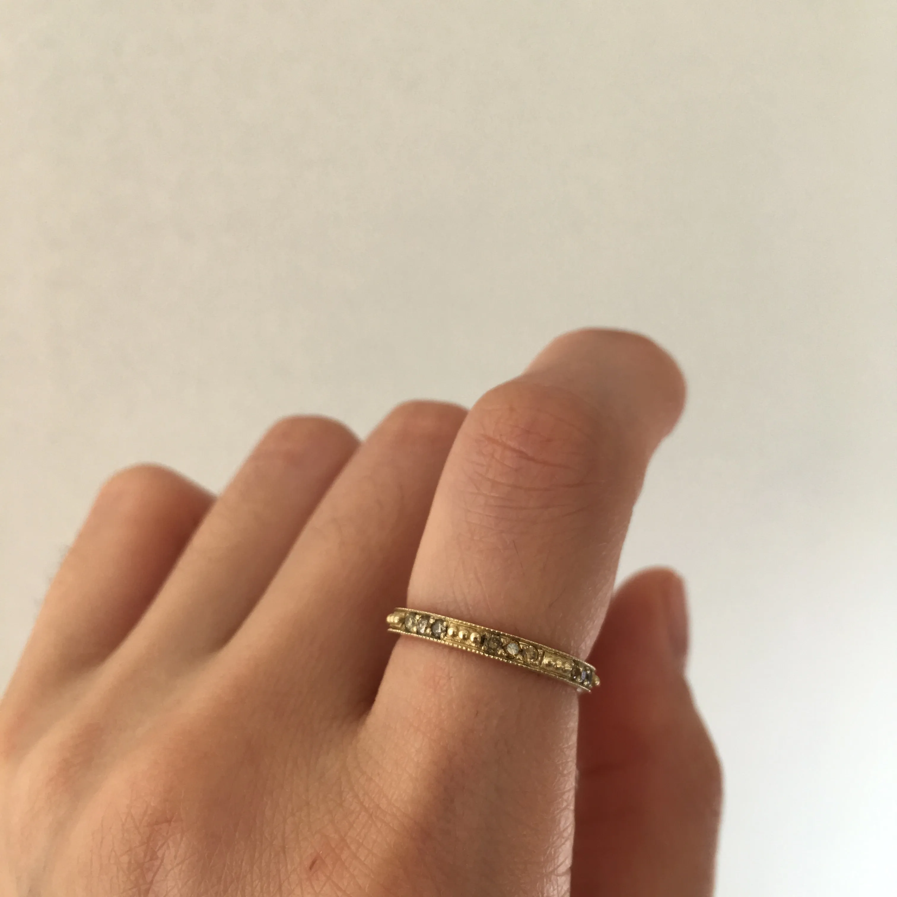 Champagne Diamond Beaded Band