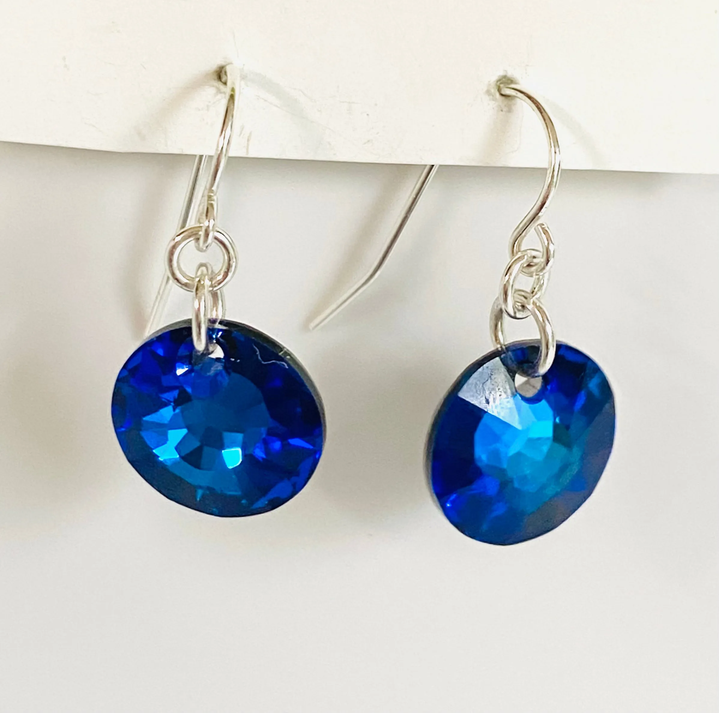 Color Beads/ Crystal Dangle Earrings