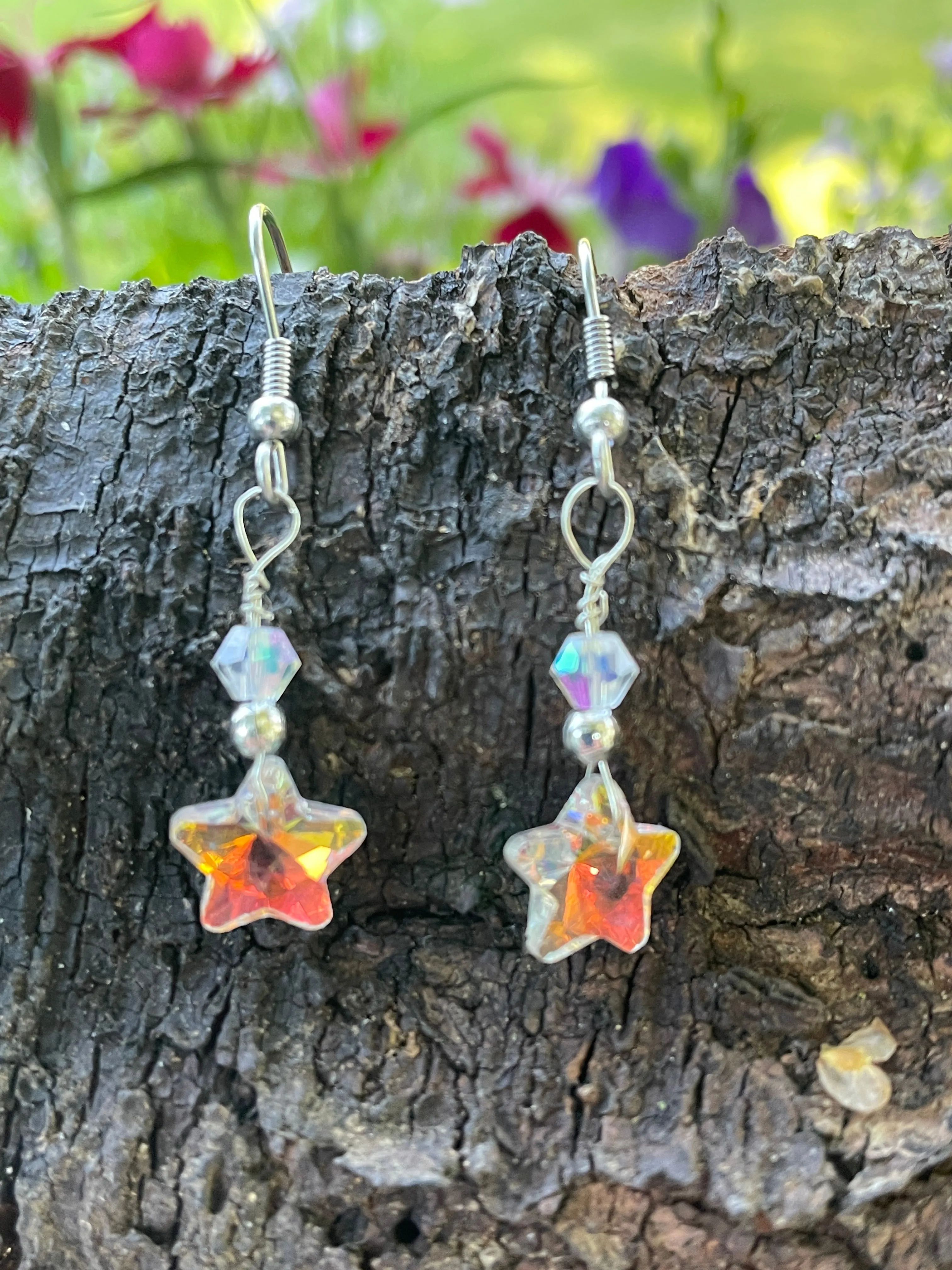 Crystal Flower Earrings