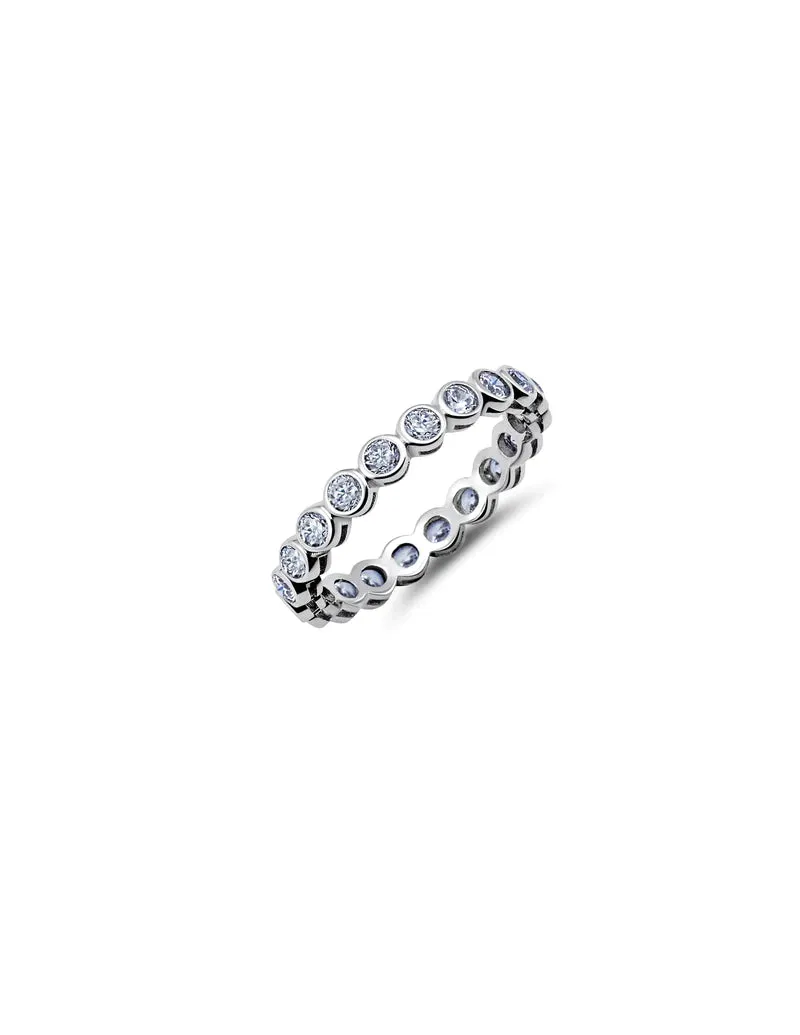 CZ Bezel Eternity Band (Platinum)