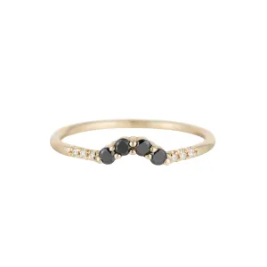 Diamond Arch Ring - Black Diamonds