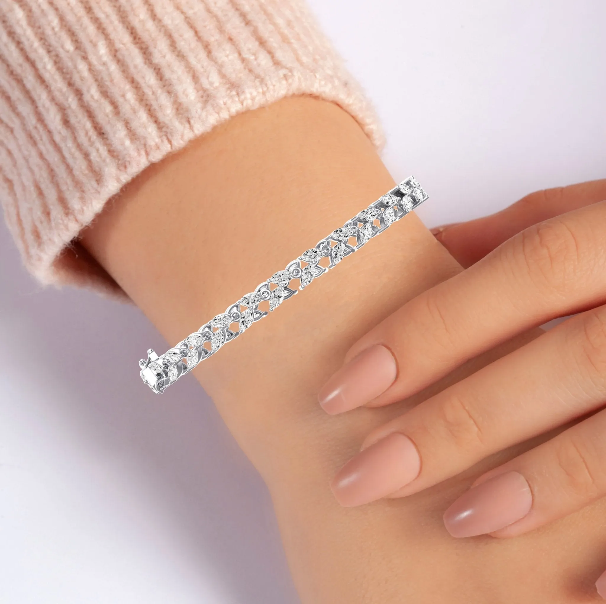 Edina Classic Marquise Moissanite Bracelet