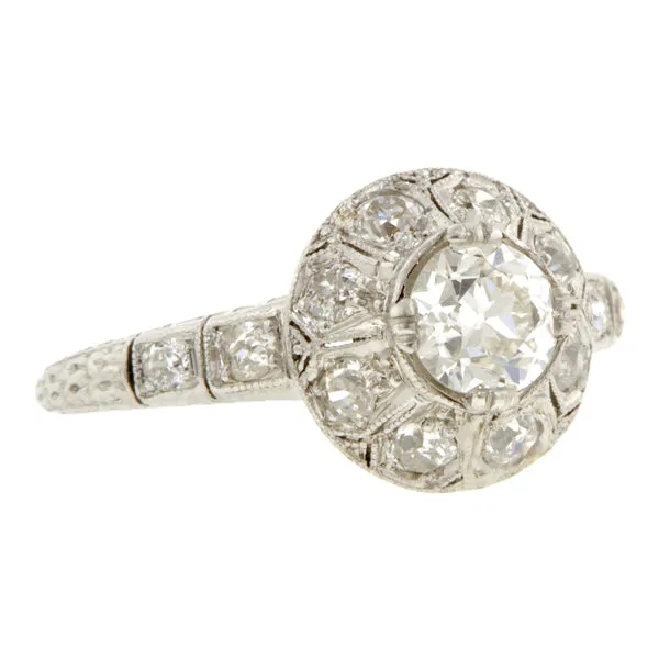 Edwardian Engagement Ring, Old Euro 0.61ct