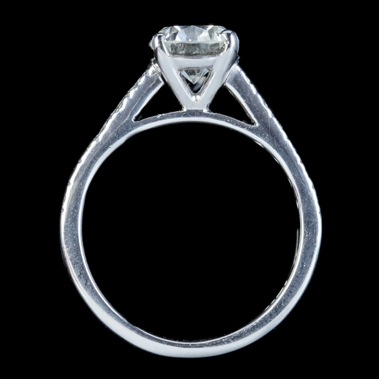 Edwardian Style Diamond Solitaire Engagement Ring 1.10ct Diamond