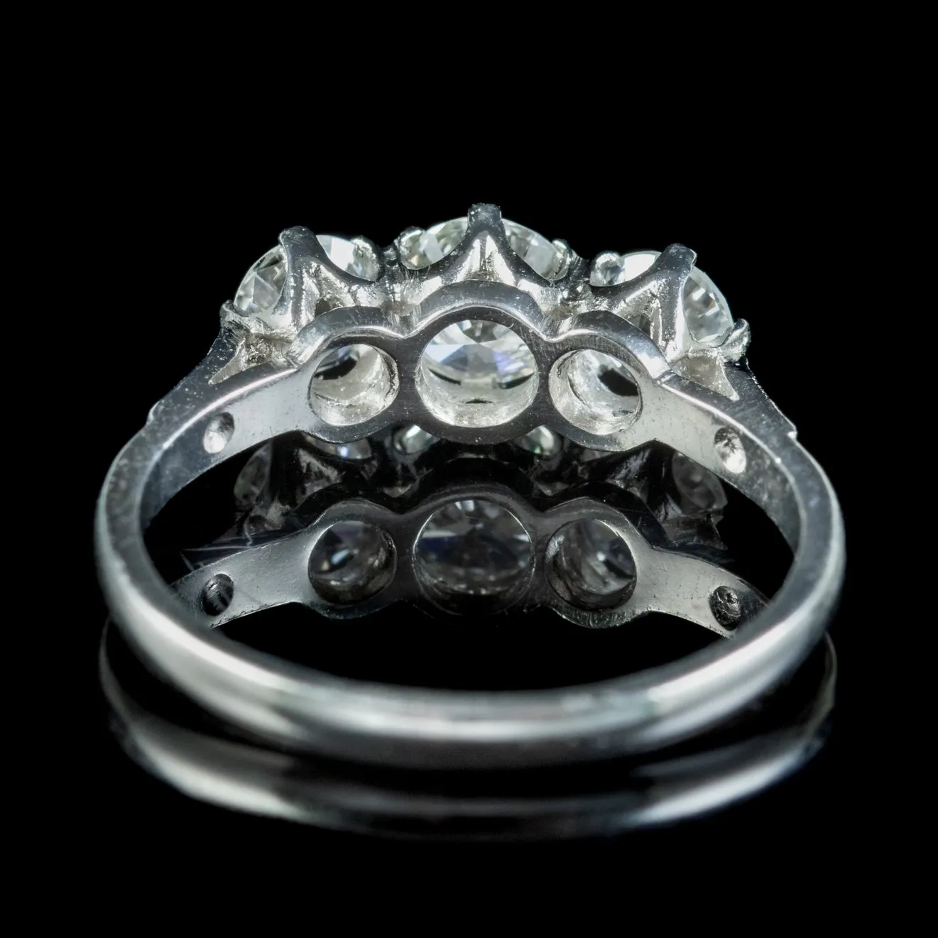 Edwardian Style Diamond Trilogy Ring 1.35ct Of Diamond