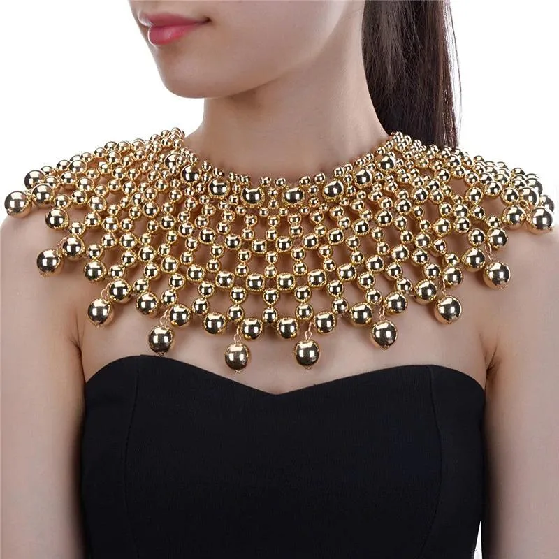 Egyptian Inspired Maxi Bib Collar Choker Necklace