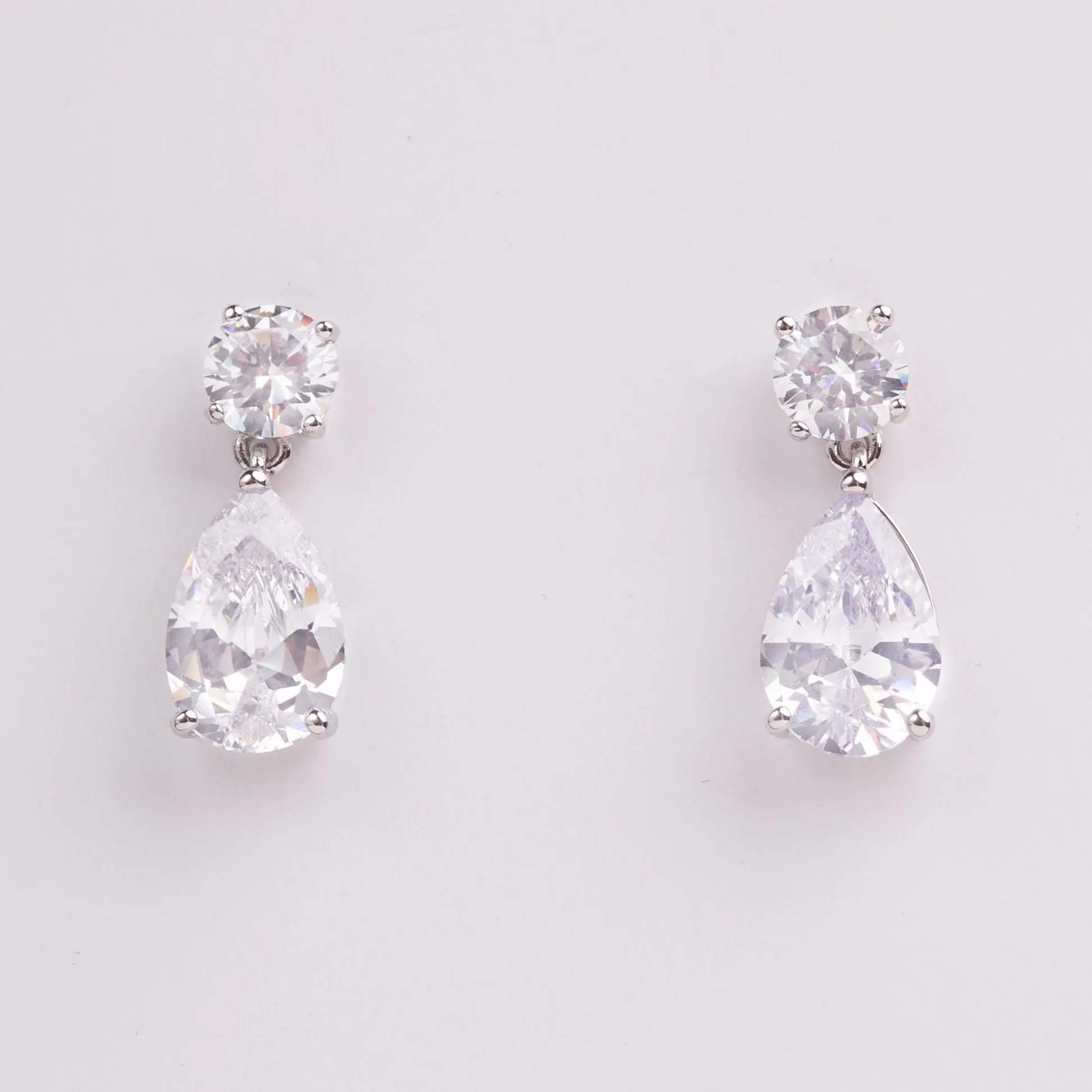 Elodie Tear Drop Crystal Bridal Earrings