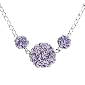 Eudora silver necklace L - Deep Sea