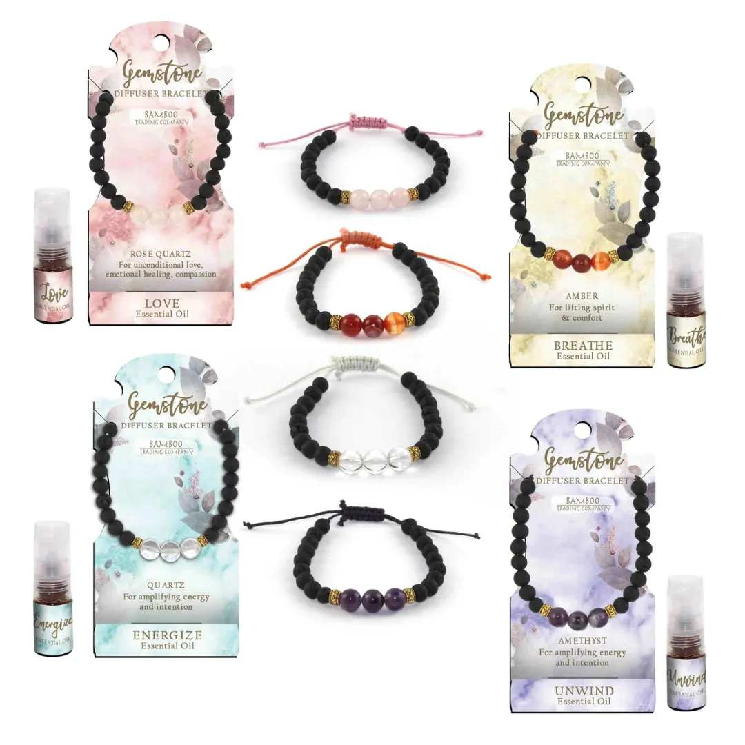 Gemstone Diffuser Bracelet Essential Oil