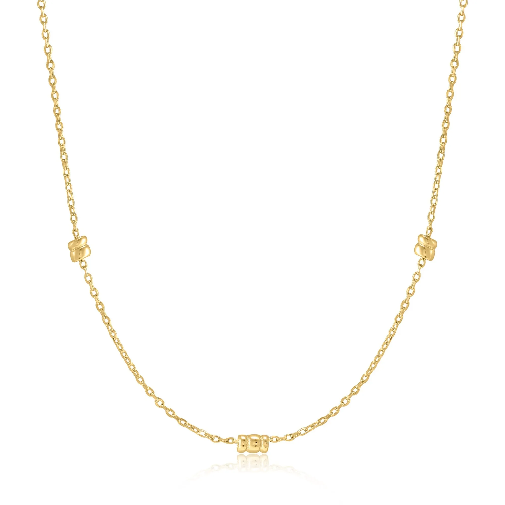 Gold Smooth Twist Chain Necklace