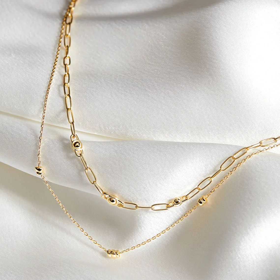 Gold Smooth Twist Chain Necklace