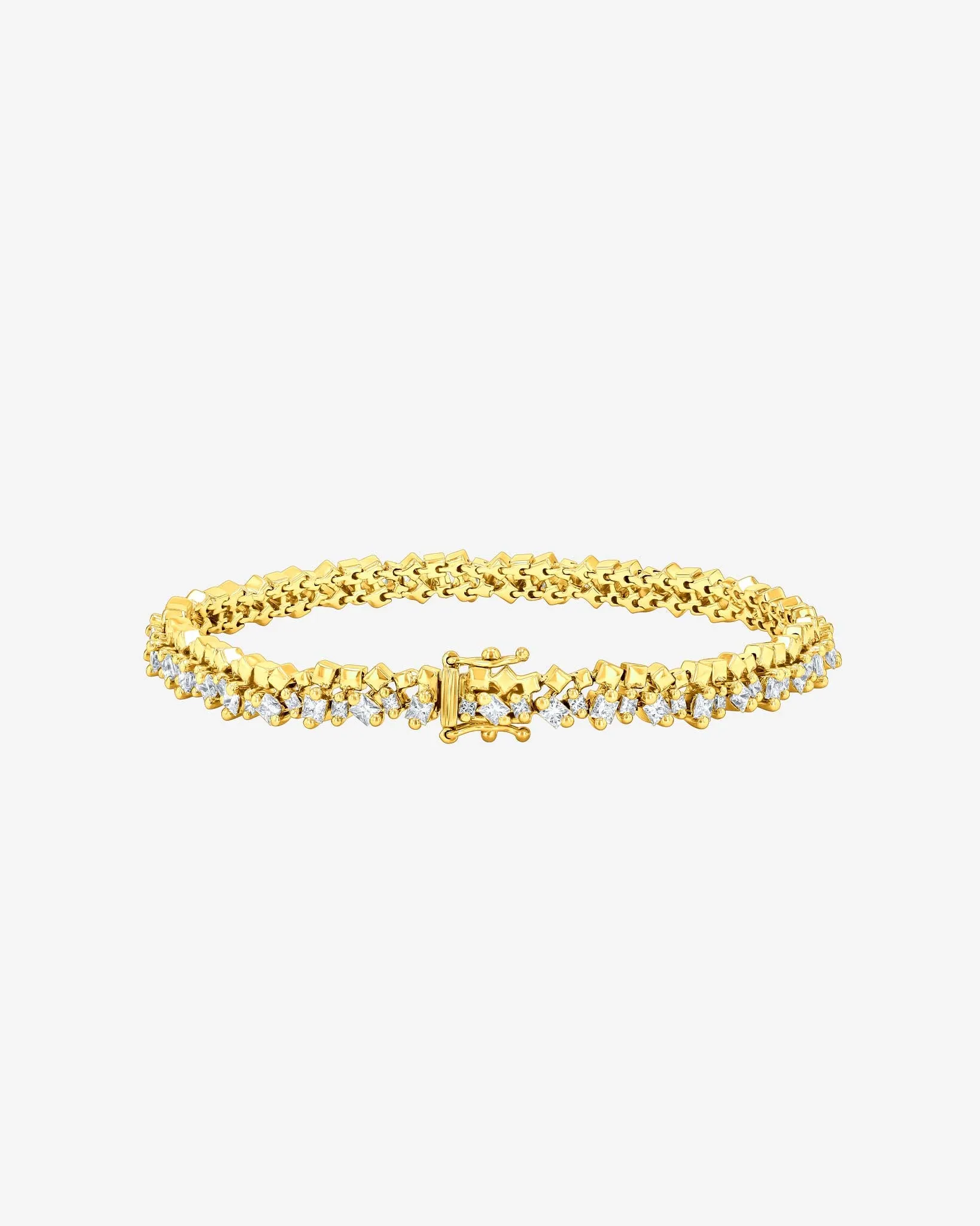 Golden Diamond Tennis Bracelet