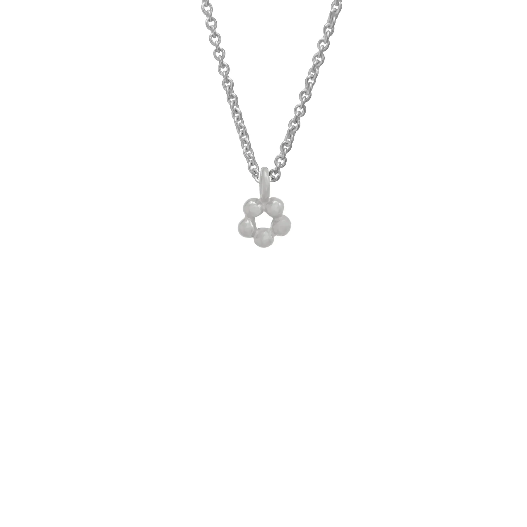 HANDMADE WITH LOVE FLOWER PENDANT STERLING SILVER