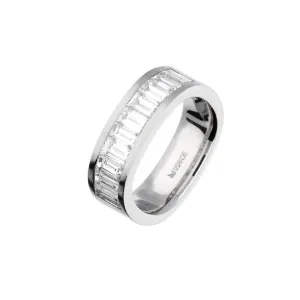 Henrich and Denzel Platinum band set with 1.89ct baguette diamonds