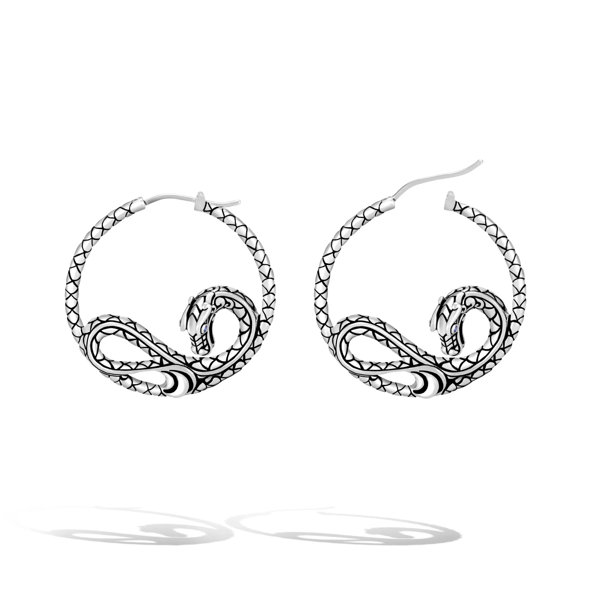 John Hardy Legends Sterling Silver Naga Medium Hoop Earrings