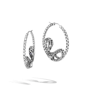 John Hardy Legends Sterling Silver Naga Medium Hoop Earrings