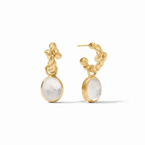 Julie Vos - Nassau Hoop & Charm Earring - Iridescent Clear Crystal