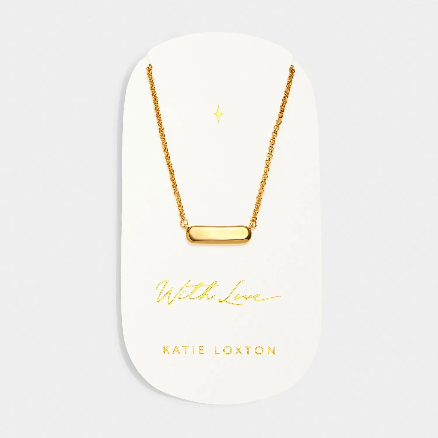 Katie Loxton 'With Love' Waterproof Signet Necklace