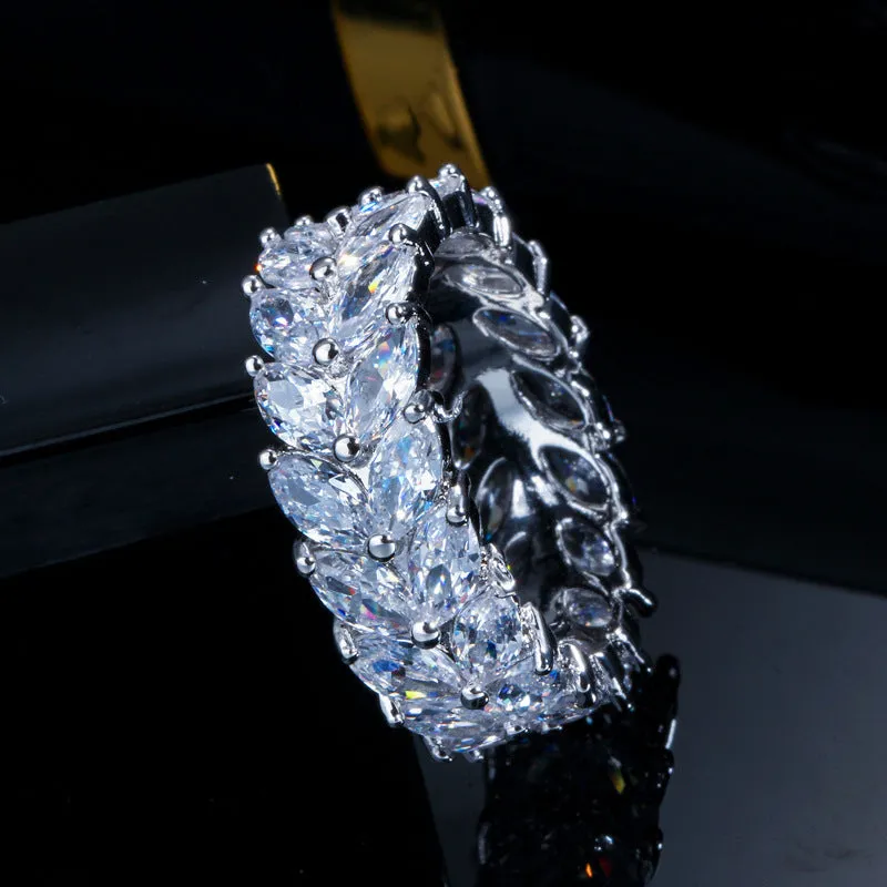 Korean Version Of The Simple Ladies Ring Jewelry Super    AAA Zircon Trend Wild Ring