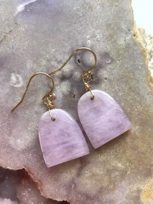 Kunzite Earrings Gold Filled